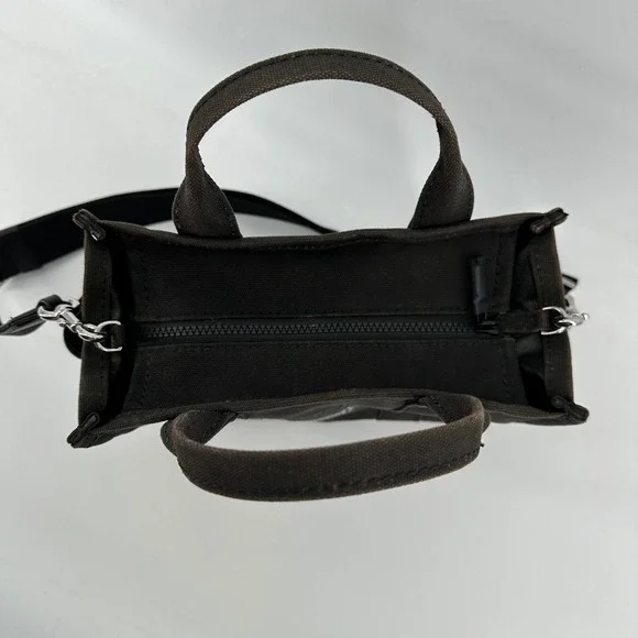 Marc Jacobs The Tote Bag Black Mini Small Canvas Tote M0016493 001 Handbag Purse - Picture 3 of 7